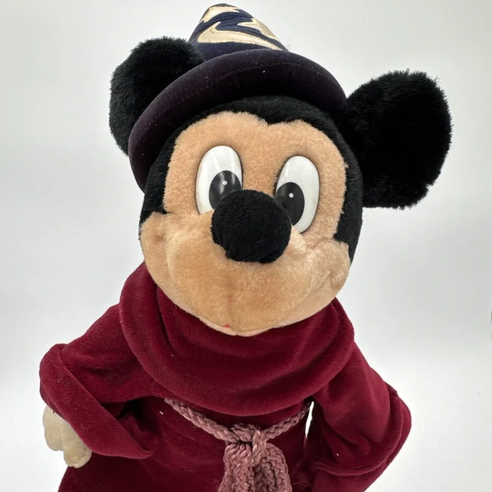 Disney Vintage Sorcerer Mickey Mouse Plush Stuffed Animal Toy Collectible‎ 16 In